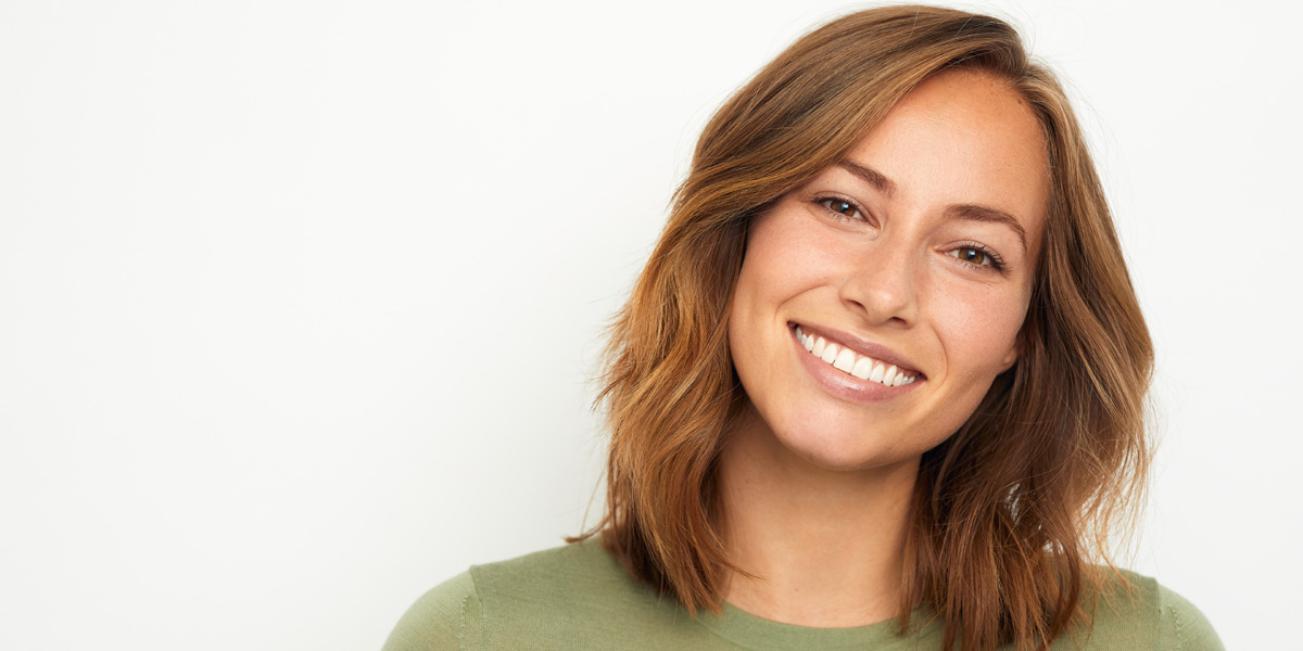 happy woman smiling